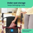 thumbnail image 5 of Rollator Walker Medline Steel con asiento de 160 kg de capacidad, 5 of 5
