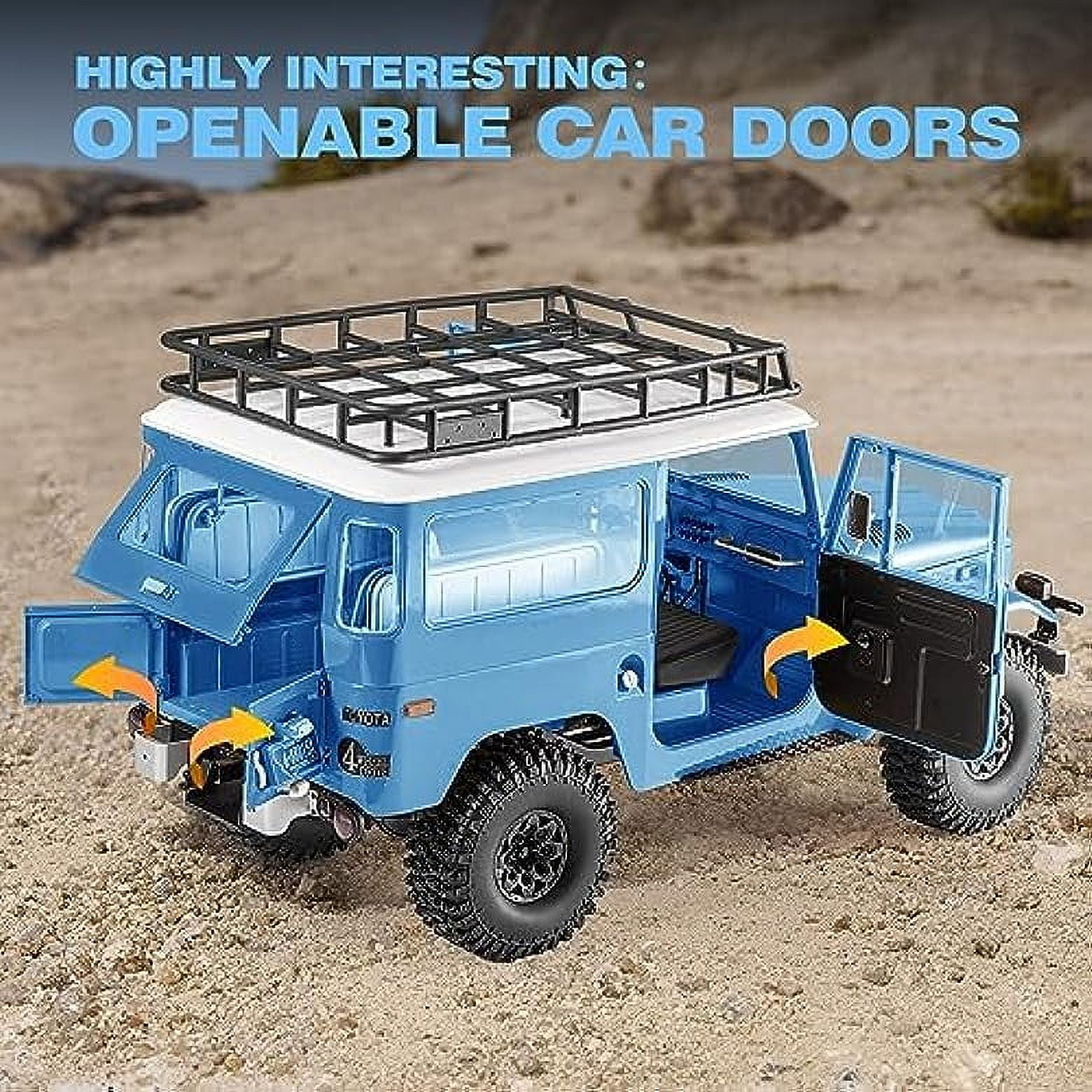 FMS 1/10 FJ40 Toyota Licensed RC Crawler 2.4GHz Off-Road Truck RTR (Blue)