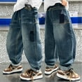 thumbnail image 2 of Boys Jeans Baggy Jeans Boys Trendy Casual Wear For Everyday Comfort Loose Fit Style For Youth Ages 6 16 For Spring Summer And Fall Activities, 2 of 3