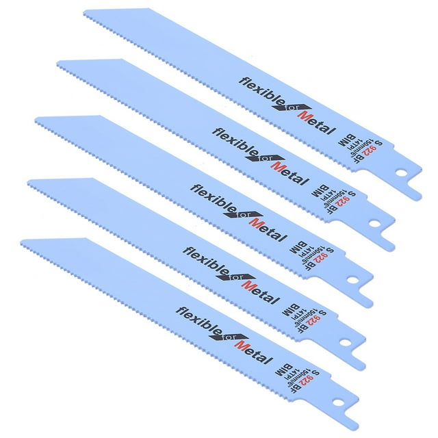 Saw Blade Jigsaw Blade Hand Saw Blade 5Pcs Metal Reciprocating Saw Blade Woodworking Cutter Kit Power Tool 150mm / 5.9inS922BF
