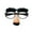 Black, variant on Disguise Glasses with Funny Nose Funny Glasses with Eyebrows and Mustache Perfect Party Favors for Costume Halloween and Birthday Parties