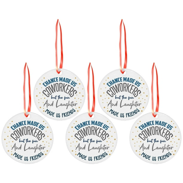 Adorno para árbol de Navidad | Decoración redonda plana de PVC de 3", impresión de doble cara, decoración clásica navideña, incluye cinta para colgar, plástico duradero de 1/8" y acento festivo para