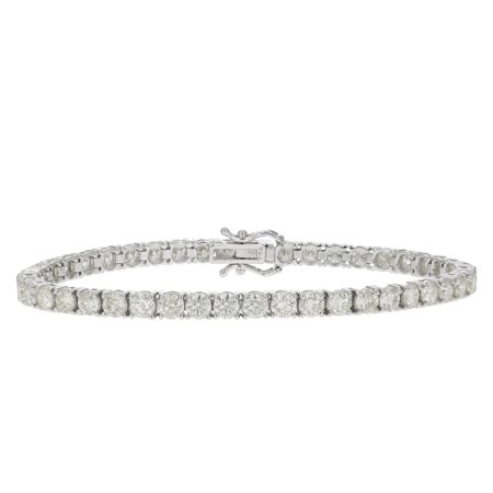 Si1 Clarity Loose Diamond - 8 cttw Certified Classic Tennis Diamond Bracelet 14K White Gold SI1-SI2 Clarity O-P Color