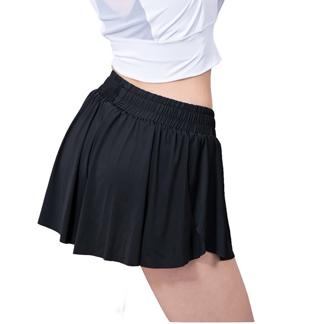 Qarigey Pantalones cortos deportivos informales de cintura alta para niñas, pantalones cortos de Yoga atléticos para correr, vacaciones en la playa, Ropa, zapatos y accesorios Miscelánea Negro XL Qarigey AP011023-12