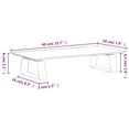 thumbnail image 4 of vidaXL Monitor Stand Black 40x20x8 cm Tempered Glass and Metal, 4 of 5