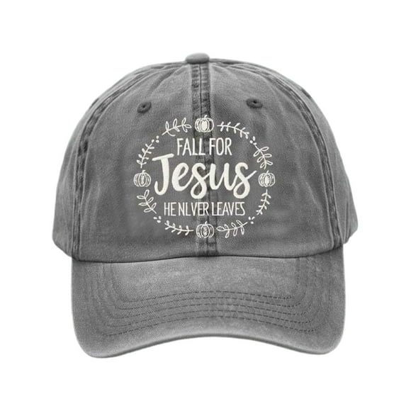 Jesus Baseball Cap under $5! CQCYD Adjustable Baseball Cap, Vintage Wash Cotton Hat, Unisex Casual Cap, Fall Fashion Headwear, Pumpkin Print Design, Comfortable Daily Wear Hat, Outdoor Cap