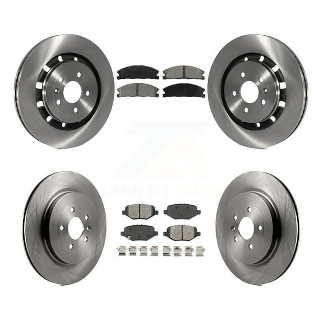 Transit Auto Front Rear Disc Brake Rotors and Semi-Metallic Pads Kit for Car Ford Explorer Flex Taurus Police Interceptor Sedan Lincoln MKS Special Service K8S-100939