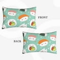 thumbnail image 4 of Naloa Kawaii Sushi Pillowcase, Throw Pillowcase, Wrinkle-Free, Stain-Resistant with Hidden Zipper for Bedroom Sofa - 14"x20", 4 of 9