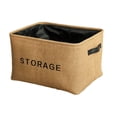 thumbnail image 2 of Beautynvta Foldable Storage Bin, Linen Fabric Storage Basket with Handles for Home, Office, Closet, 16x13x10.2 Inch, 2 of 6