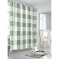 thumbnail image 3 of Fsddascl Saga Green Plaid, Farmhouse Country Buffalo Check Shower Curtain Set - Small 36" x 72" Washable Bathtub Curtain with 12 Hooks, Waterproof Fabric Stall Shower Curtains for Bathroom/Bathtub, 3 of 6