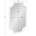 thumbnail image 6 of Kate and Laurel Hogan Modern Scallop Wall Mirror, 20 x 30, White, Decorative Glam Wall Decor, 6 of 8