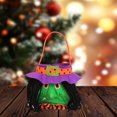 thumbnail image 5 of Sunisery  Halloween Candy Bags Snack Storage Basket Trick or Treat Goody Bags Non-woven Pumpkin Bucket Bags with Handles, 5 of 6