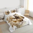thumbnail image 3 of Manfei Flying Butterfly 3 Pieces Queen Comforter Set for Teens Adults,Chic Flowers Ultra Soft Bedding Sets,Exotic Style Bedding Comforter Set Breathable,Microfiber Bedroom Decor,Reversible, 3 of 8