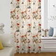 thumbnail image 6 of Red Mushrooms Sheer Curtains 63 Inches Long, Elegant Pastoral Botanical Vintage Art Light Filering Curtains, Breathable Simi Curtain Privacy Drapes for Living Room Bedroom Window Treatment, 6 of 9