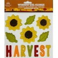 thumbnail image 5 of Serafina Home Fall Gel Cling Stickers for Windows and Mirrors - 4 Sheets of Reusable Seasonal Designs: Pilgrims Turkeys Sunflowers and More!, 5 of 6
