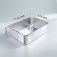 thumbnail image 2 of Stainless Steel Cat Litter Box, Large Metal High-Sided Pan for Cats and Pets, Non-Stick -Free Easy to Clean Splash-Proof Durable for Home Use, Silver, 2 of 6