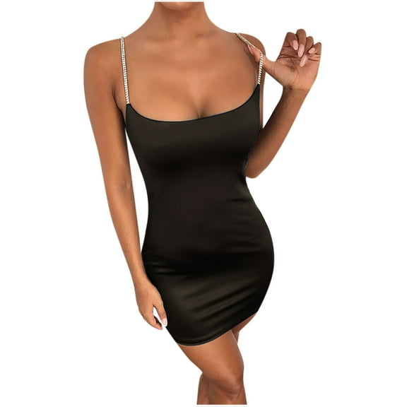 IROINNID Women's Sleeveless Sheath Dress Fashion Summer Camis Strapless Vest Mini Dress Square Neck Short Women Dress