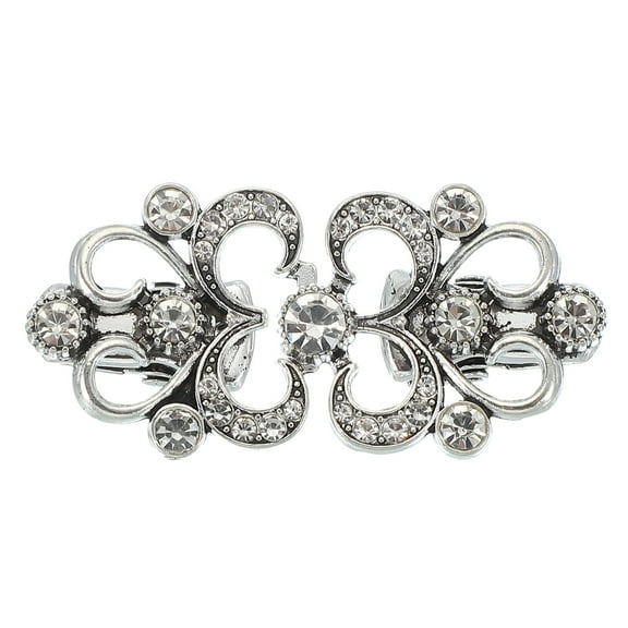 Dress Clips Back Cinch, Retro Sweater Clips Cardigan Clips for Different Women Clothing(5.1x2.4x1.4cm, Grey Silver)