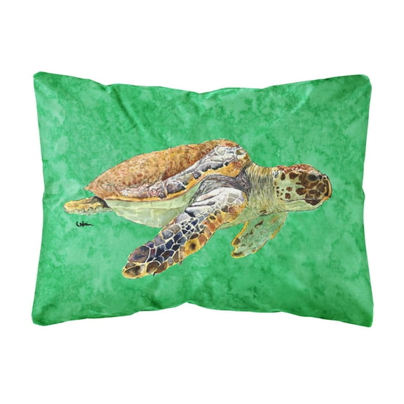 Carolines Treasures 8675PW1216 Turtle Canvas Fabric Decorative Pillow, 12H x16W, multicolor