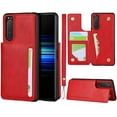 thumbnail image 1 of IBAOLE pour Huawei P30 Étui Portefeuille, Support en Cuir PU Premium Protection Antichoc pour Huawei P30 (Rouge) Sony Xperia 5 II, 1 of 8