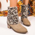 thumbnail image 2 of Women's Boots Autumn/Winter Warm Leopard Print Boots with Thickened Leg Covers for Cozy Comfort and Style, 2 of 9