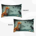 thumbnail image 2 of Sikiie Paper Fox Crow Fantasy Print Plush Pillow Cover, Wrinkle-proof and Stain-resistant Pillow Protector without Pillow Core, Home Decoration-16"x24", 2 of 6