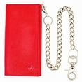 thumbnail image 4 of Genuine Leather Men's Chain Biker Wallet Trifold Checkbook RFID Blocking Wallets for Men, 4 of 4