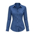 thumbnail image 6 of Diufon Wrinkle-Free Dress Shirts for Women Long Sleeve Button Down Collared Shirt Business Office Work Blouses, 6 of 6
