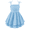 Light Blue, variant on Oudiya Girls Summer Blue Dresses Spaghetti Strap Flowy Tiered Ruched Smocked Back Casual Beach Midi Easter Sundress,6-14Y