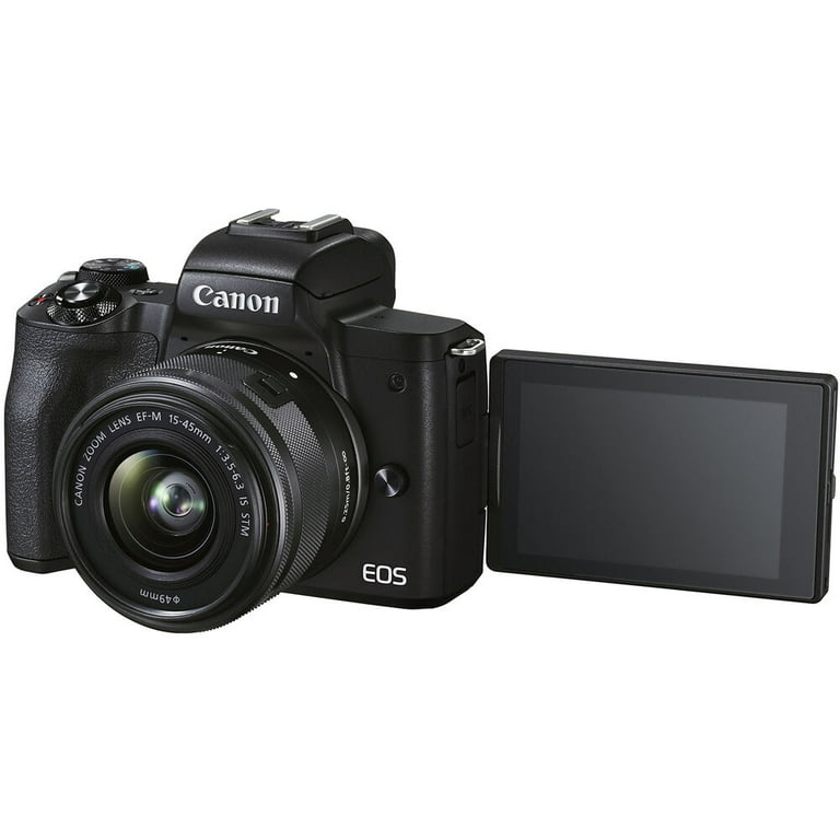 Canon EOS M50 Mark II Mirrorless Camera with EF-M 15-45mm Lens Content  Creator Kit Black 4728C052 - Best Buy
