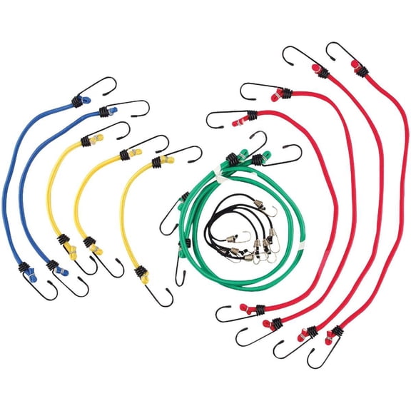 Erickson Vinyl Coated Wire Bungee Cord Set (15-Piece) 06620