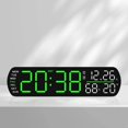 thumbnail image 5 of AFQH LED Digital Alarm Clock Temperature Humidity Date Brightness Adjustable 2 Alarms, 5 of 11