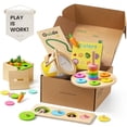 thumbnail image 1 of Set de juguetes Tiny Land Montessori para bebés de 13 a 15 meses con tambor 7 en 1, 1 of 6