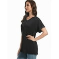 thumbnail image 5 of Women's Tshirts Casual V Neck Short Sleeve Loose Summer Tunic Tops, 5 of 6