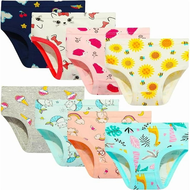 Calzoncillos de algodón transpirables para niñas, ropa interior variada, 6-8 piezas Xtellar multicolor