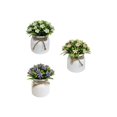 thumbnail image 2 of 3-Pack Small Fake Potted Plants, Artificial Flowers Potted Plant, Mini Faux Flower Greenery, Decorative Fake Plant for Tabletop, Home, Office Living Room and Bathroom Indoor Decoration, 2 of 4