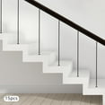 thumbnail image 6 of Wrought Iron Balusters with Base,Staircase Decorative Metal Balusters, 44.48x0.5in Deck Balusters Iron, Staircase Baluster(15 Straight Balusters), 6 of 9