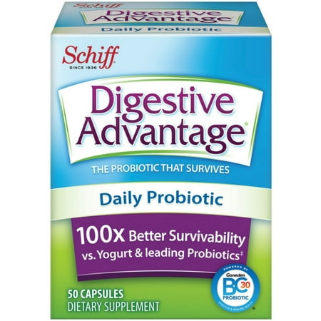 Digestive Advantage Daily Probiotic Capsules, 50 ct (Pack of 2)