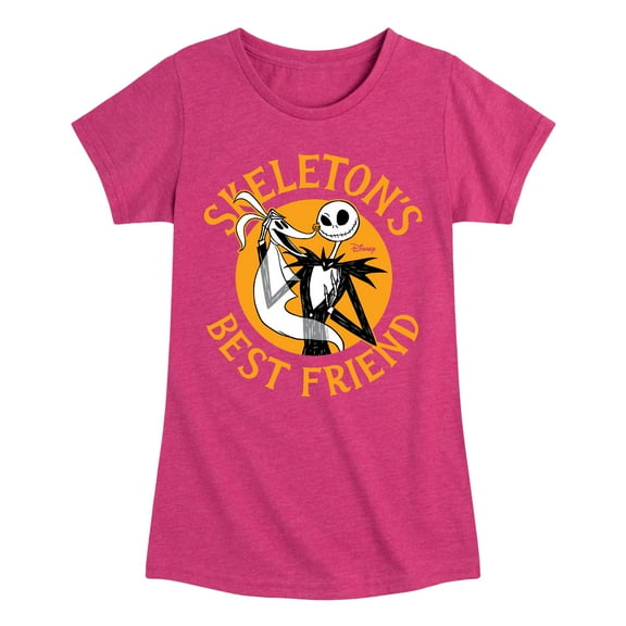 The Nightmare Before Christmas - Skeletons Best Friend - Toddler And Youth Girls Short Sleeve Graphic T-Shirt