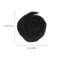thumbnail image 4 of MOVTOTOP Black Wool Roving Yarn for DIY Needle Felting and Crafting Projects Soft Solid Color Beginner Supply, 4 of 7