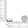 thumbnail image 3 of Gem Stone King 925 Sterling Silver Black Onyx and White Moissanite Wedding Band Ring for Women (0.71 Cttw, Round 3.5MM, Gemstone December Birthstone, Size 9), 3 of 4
