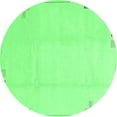 thumbnail image 1 of Ahgly Company Indoor Round Solid Emerald Green Modern Area Rugs, 7' Round, 1 of 4