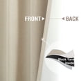 thumbnail image 4 of Vangao Linen Texture Curtains Thermal Insulated Light Reducing Curtains for Bedroom Living Room Grommet Drapes Greyish Beige  2 Panels 52" x 84", 4 of 7