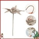 thumbnail image 3 of Flores Artificiales De Plástico Ramo artificial de 3 flores de Nochebuena con purpurina de terciopelo navideño para árbol y decoración del hogar Rkxzt, 3 of 8