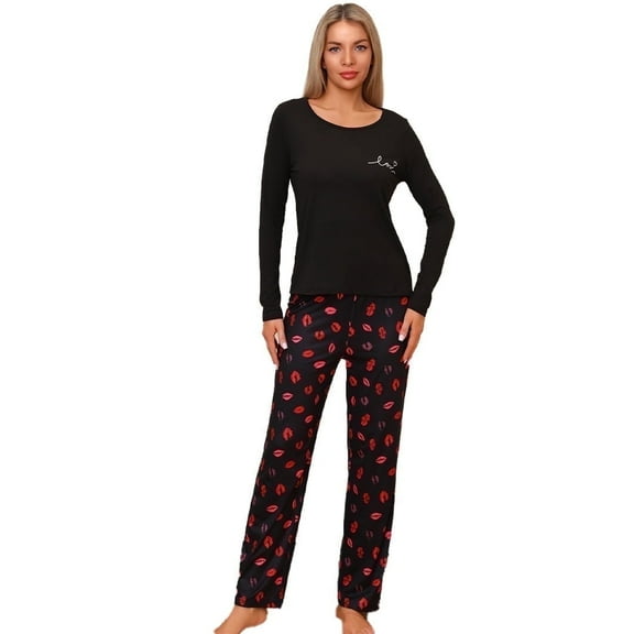 New style women's long-sleeved long pants, fashionable and loose, suitable for wearing as casual home wear sets