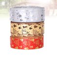 thumbnail image 4 of 3PCS Christmas Tree Decoration Ribbon Christmas Ribbon Christmas Trees Decor Colorful Ribbon (2m Gold Ribbon + 2m Silver Ribbon + 2m Red Ribbon), 4 of 9