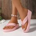thumbnail image 4 of Puntoco Flip Flops for Women with Arch Support Yoga Mat Comfortable Summer Beach Walking Thong Cushion Sandals Slip On Indoor Outdoor Pink 9(42), 4 of 9