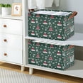 thumbnail image 2 of Yayeee Foldable Storage Basket for Shelves with Handles Waterproof Cloth Bins, Red Christmas Trees, 2 of 7