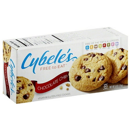 Cybele's Free-to-Eat Chocolate Chip Vegan & Gluten Free Cookies, 6 oz, (Pack of (Best Vegan Chocolate Chip Cookies)