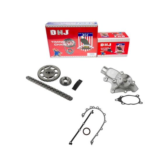 DNJ TK1125AWP Timing Chain Kit with Water Pump Fits Cars & Trucks 94-98 Jeep 4.0L L6 OHV 12V